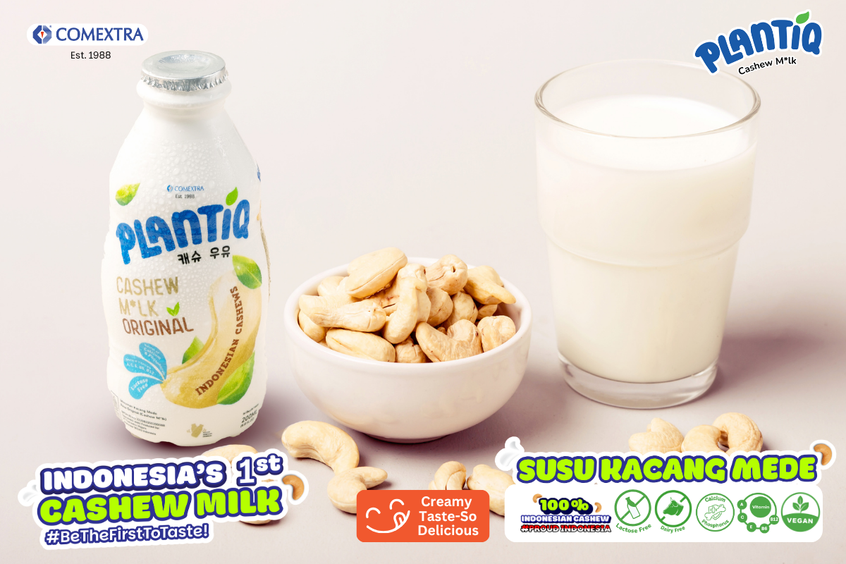 segelas susu dan kacang mede